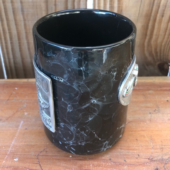 Jeff Gordon Nascar Winston Cup Champion Black Marbled Mug with Pewter Emblems - Picture 3 of 6